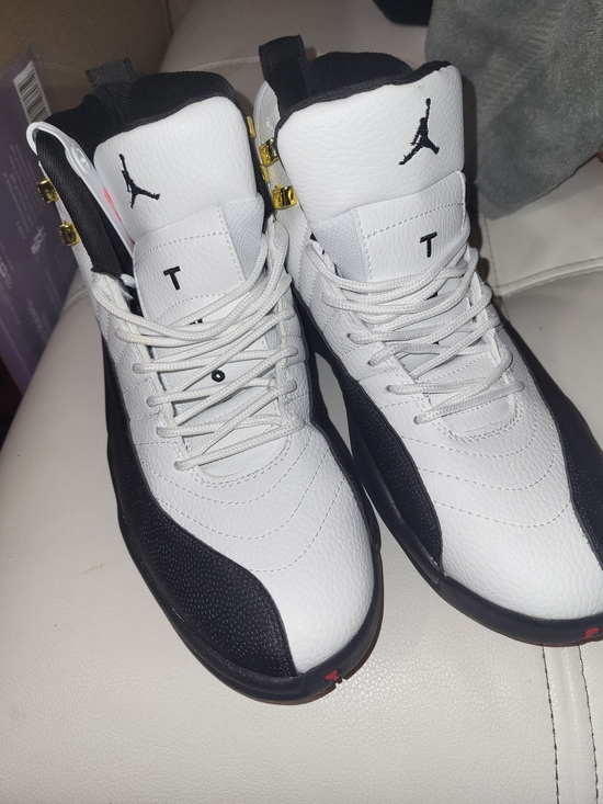 Jordan Other - Jordan Men’s High-Top Sneakers - White & Black with Gold Accents